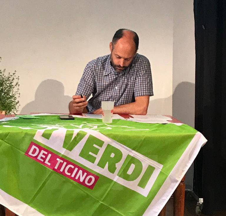 Matteo Buzzi all’assemblea dei Verdi del Ticino